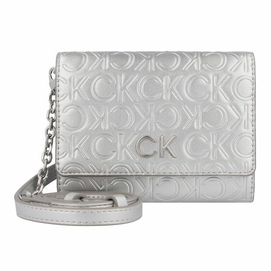 Calvin Klein Re-Lock Portfel 13 cm silver emb-deb