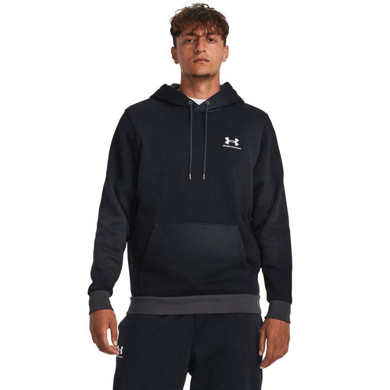 Męska bluza dresowa nierozpinana z kapturem Under Armour UA Essential Flc Novelty HD - czarna