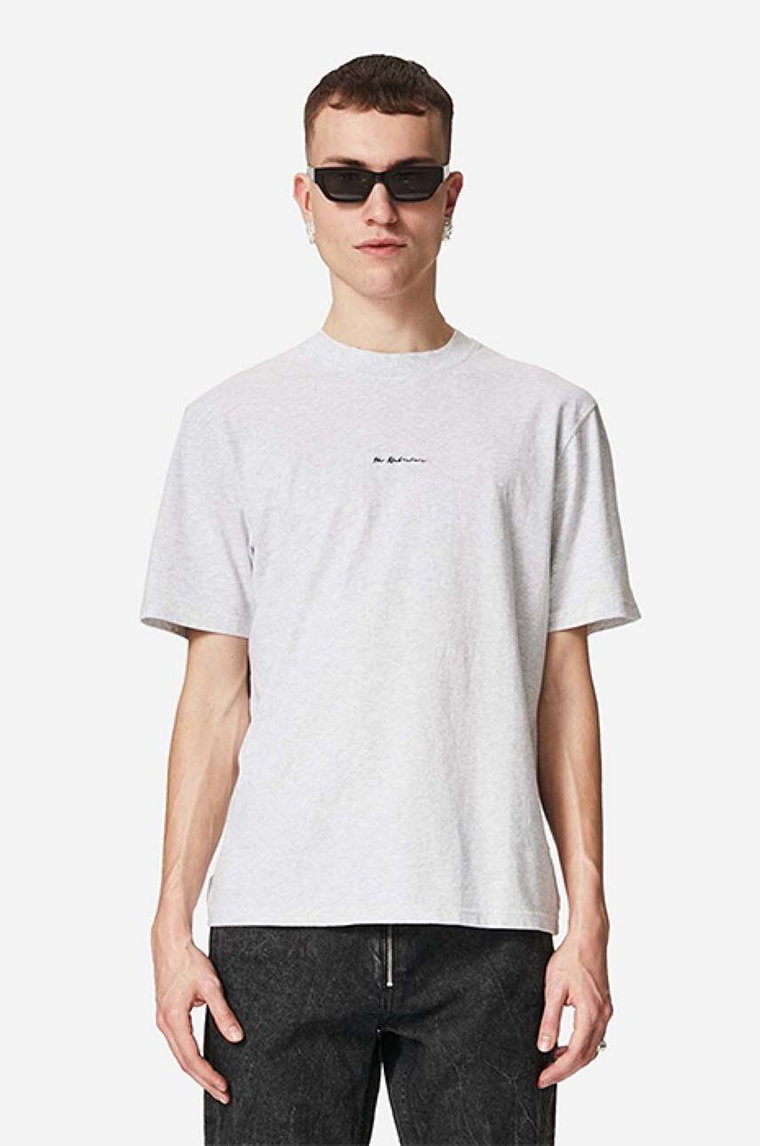 Han Kjøbenhavn t-shirt bawełniany Casual Tee Short Sleeve kolor szary gładki M.132073-WHITE