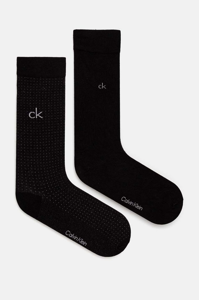 Calvin Klein skarpetki 2-pack męskie kolor czarny 701229432