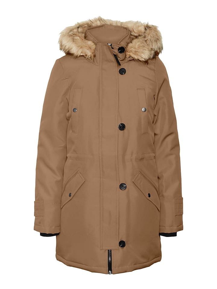 Vero Moda Parka "Storm" w kolorze jasnobrązowym