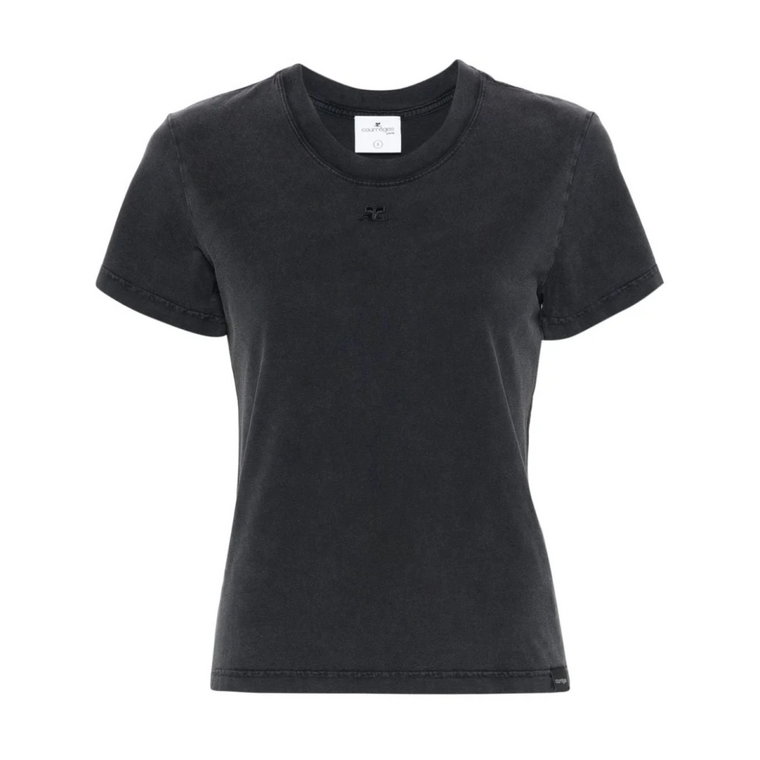 Szara AC Straight Stonewashed T-shirt Courrèges