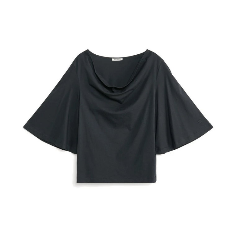 Oversized Czarna Koszulka Bryar Styl By Malene Birger