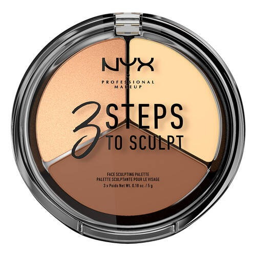 NYX 3 Steps To Sculpt Paleta do konturowania Light