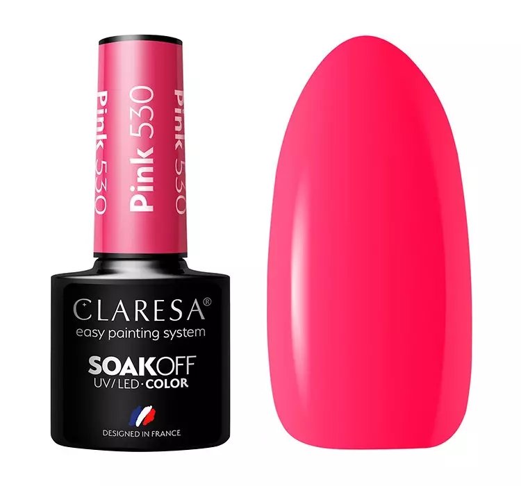 CLARESA SOAK OFF LAKIER HYBRYDOWY PINK 530 5ML