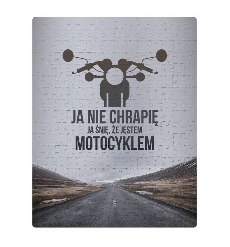 Ja nie chrapię, ja śnię, że jestem motocyklem - puzzle z nadrukiem