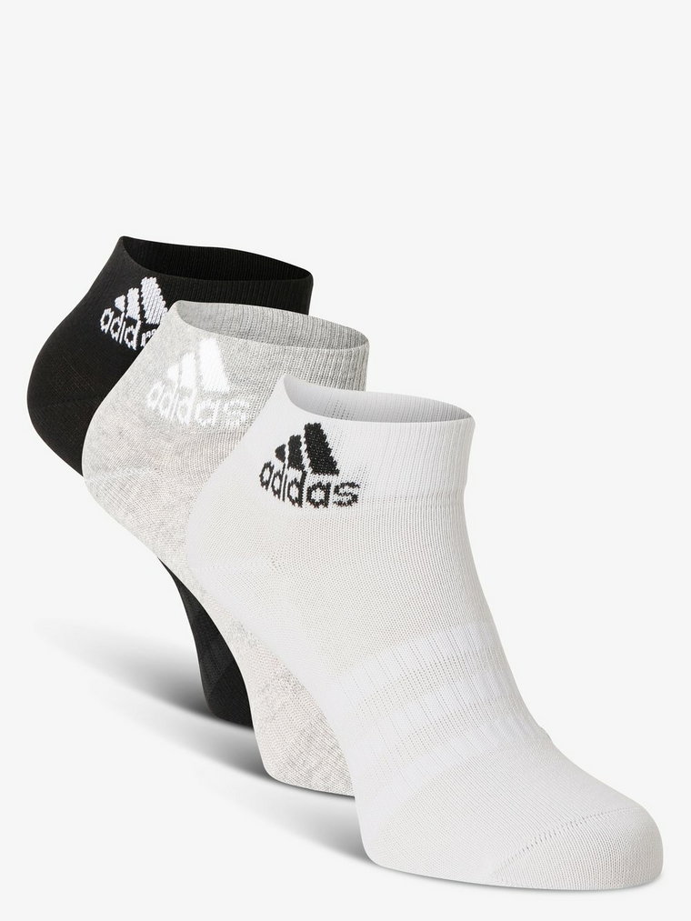 adidas Originals - Damskie skarpety do obuwia sportowego pakowane po 3 szt., szary|czarny|biały