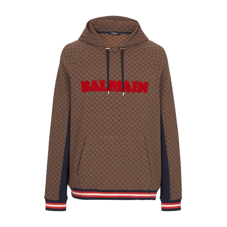 Mini Monogram Bluza z kapturem Balmain