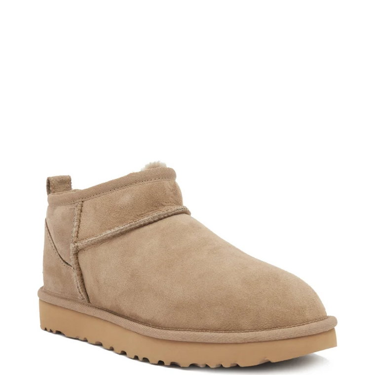 UGG Skórzane śniegowce CLASSIC ultra mini | z dodatkiem wełny