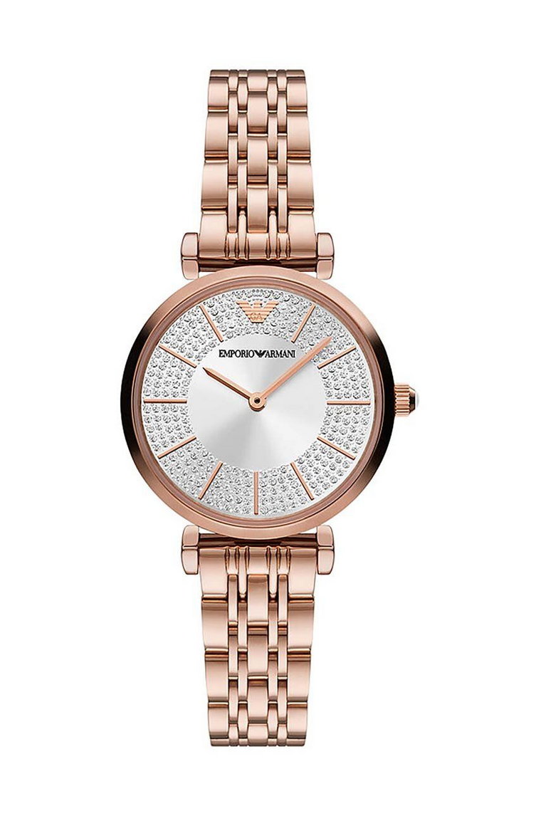 Emporio Armani zegarek damski kolor różowy