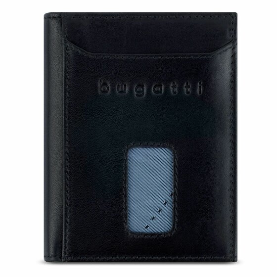 bugatti Secure Slim Portfel Ochrona RFID Skórzany 8 cm schwarz