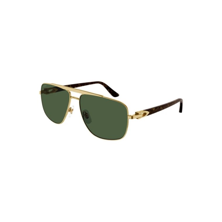 Złote Zielone Okulary Przeciwsłoneczne Model Ct0365S Cartier