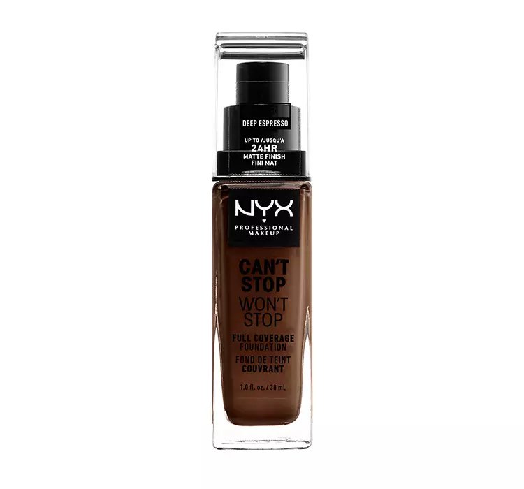 NYX PROFESSIONAL MAKEUP CAN'T STOP WON'T STOP PODKŁAD KRYJĄCY 24 DEEP ESPRESSO 30ML