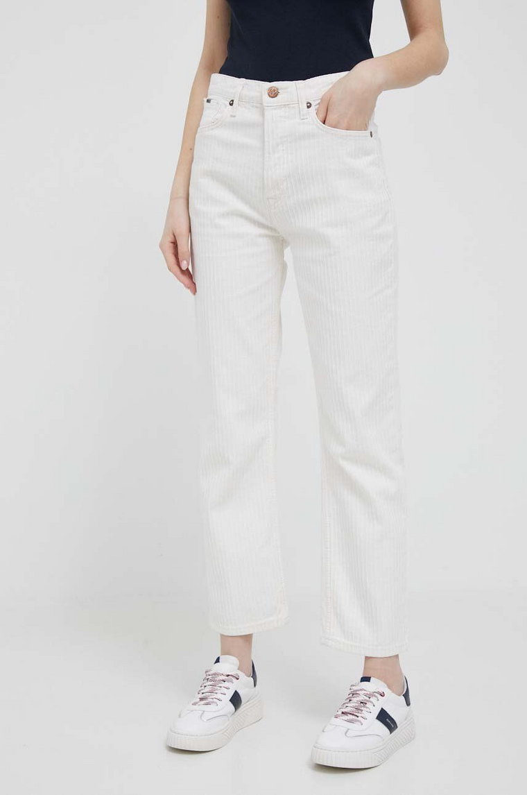 Pepe Jeans jeansy Celyn Stripe damskie high waist