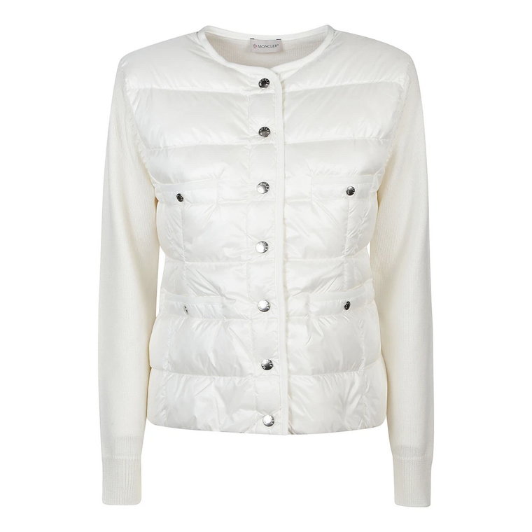 Bianco Tricot Cardigan Moncler