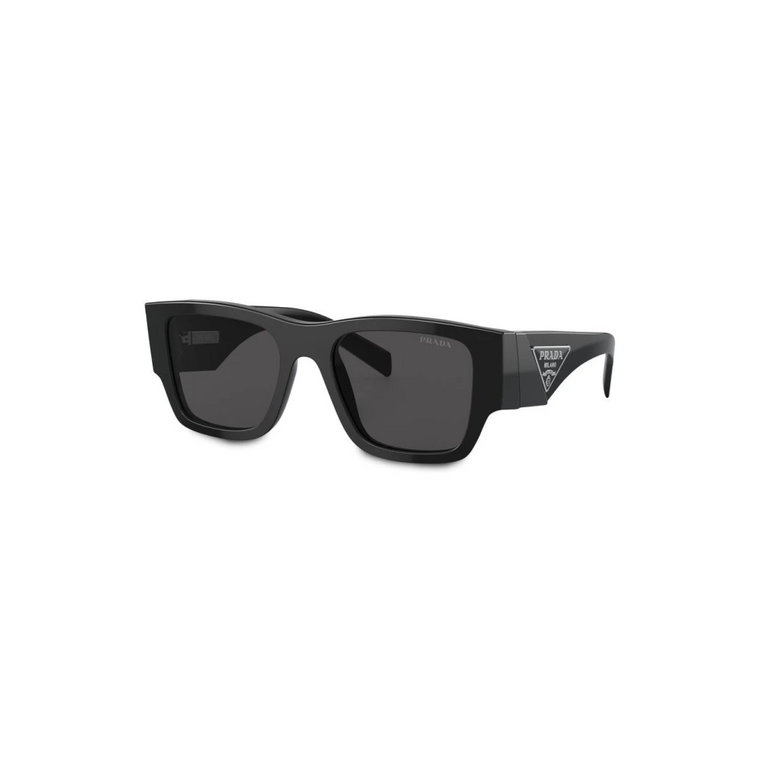 Czarne okulary przeciwsłoneczne z oryginalnymi akcesoriami Prada