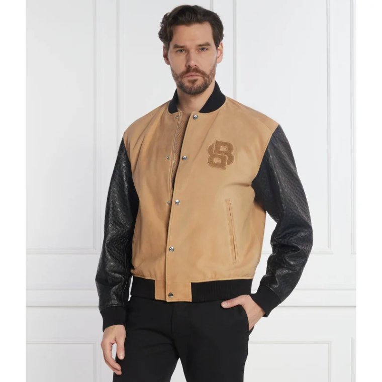 BOSS BLACK Skórzana kurtka bomber Moniro | Regular Fit