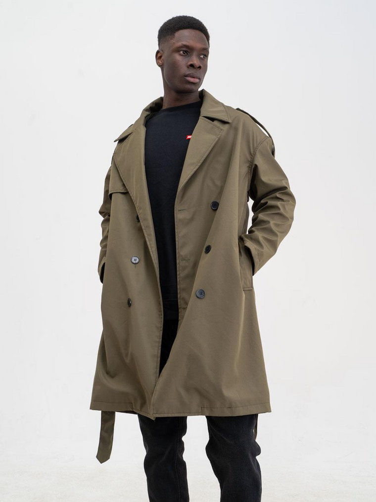 Kurtka Trench Męski Khaki Plus Eighteen Classic