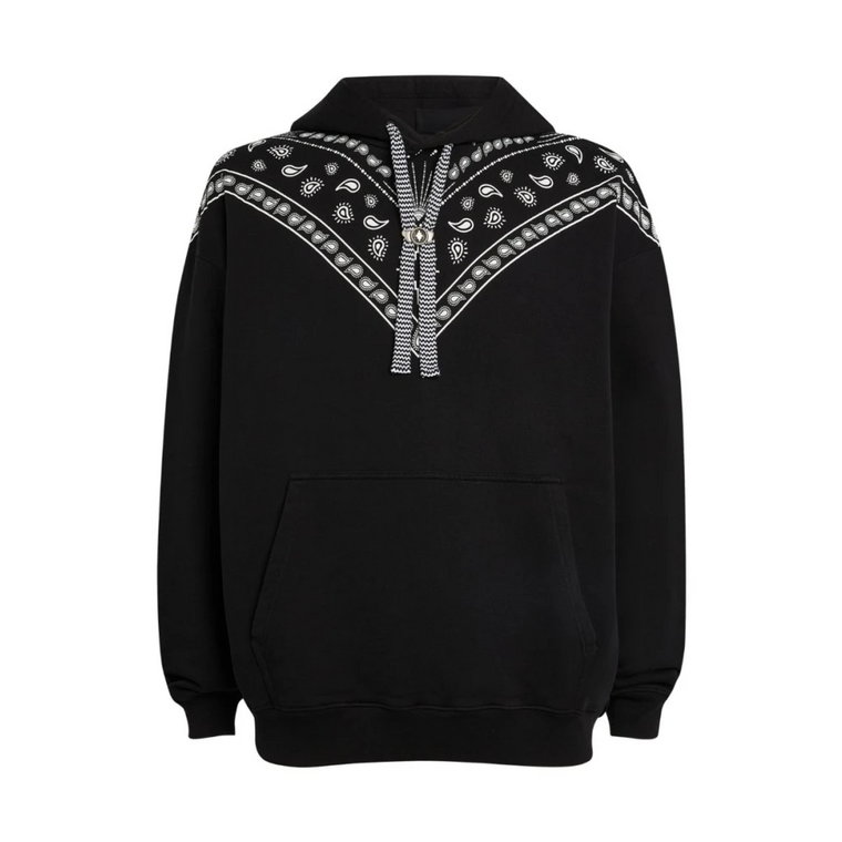 Bandana Comfort Hoodie Czarno-Biały Marcelo Burlon