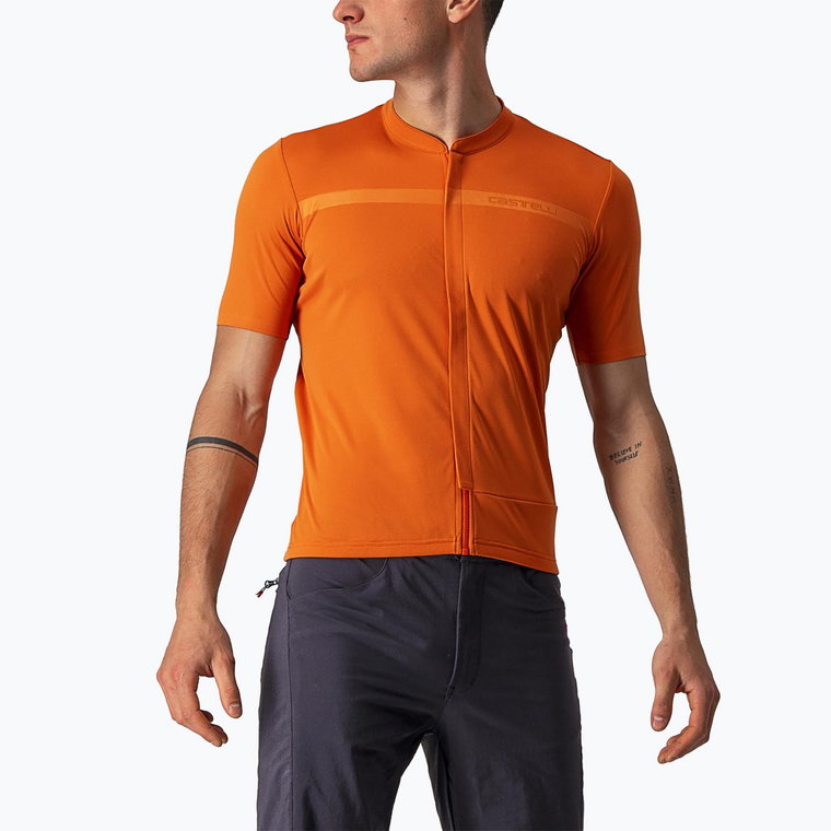 Koszulka rowerowa męska Castelli Unlimited Allroad orange rust