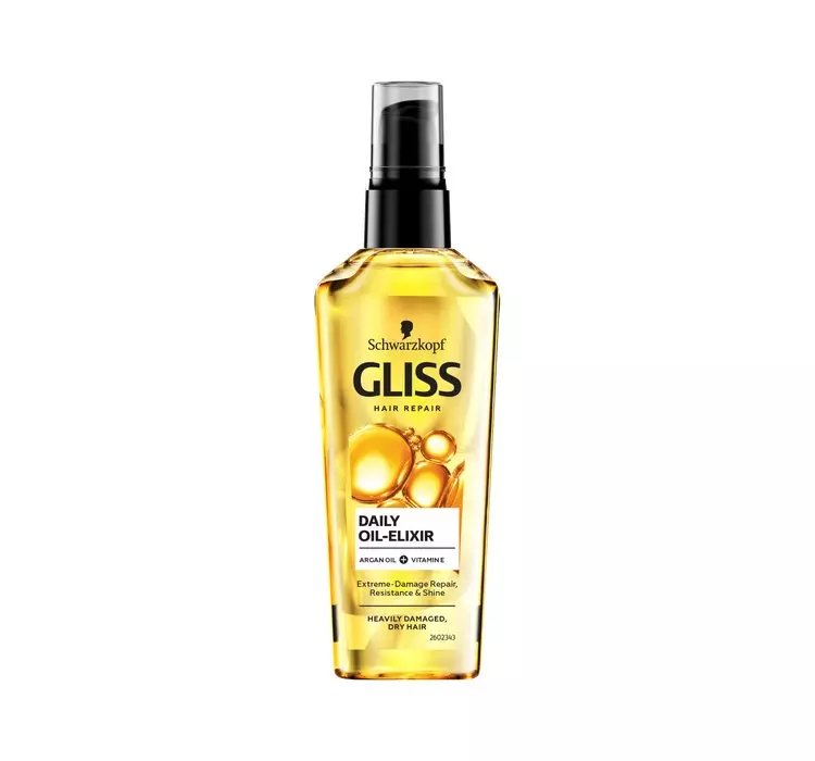 GLISS OIL NUTRITIVE DAILY OIL-ELIXIR OLEJEK DO WŁOSÓW DO WŁOSÓW PRZESUSZONYCH I NADWYRĘŻONYCH 75ML