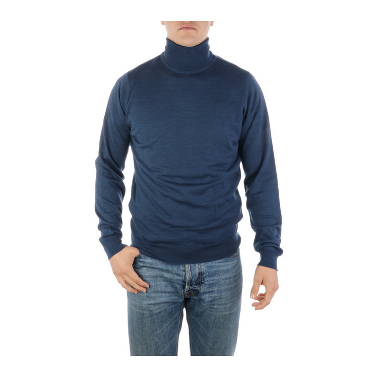 Men Clothing Knitwear Blue Aw22 John Smedley