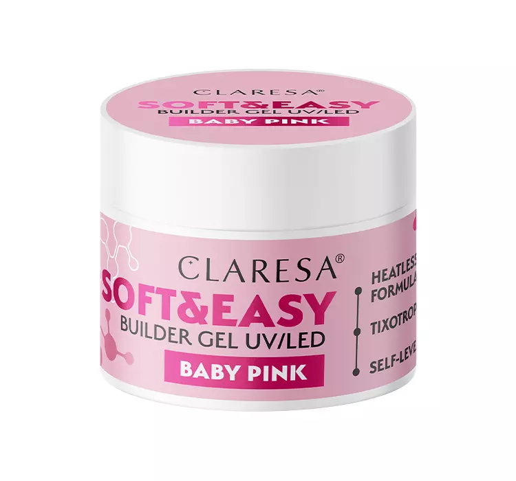 CLARESA SOFT & EASY ŻEL BUDUJĄCY UV/LED BABY PINK 45G