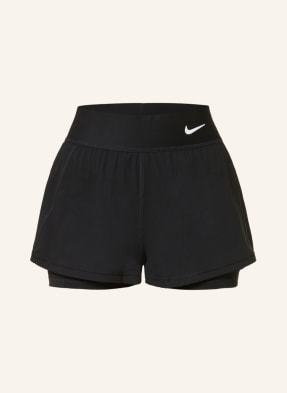 Nike Szorty Tenisowe 2 W 1 Court Dri-Fit Advantage schwarz