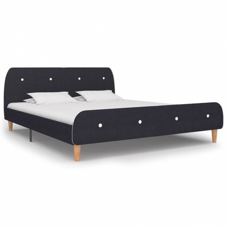 Rama łóżka, ciemnoszara, tapicerowana tkaniną, 160 x 200 cm kod: V-280919