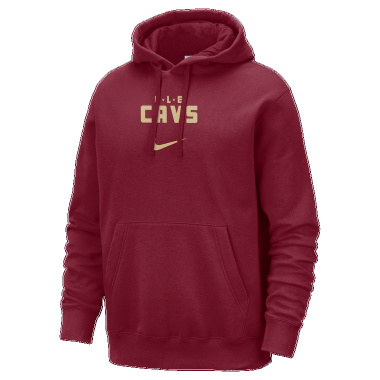 Męska bluza z kapturem Nike NBA Cleveland Cavaliers Club Fleece City Edition - Czerwony