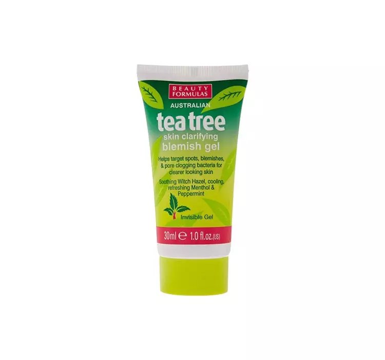 BEAUTY FORMULAS TEA TREE SKIN CLARIFYING BLEMISH GEL PUNKTOWA KURACJA NA WYPRYSKI 30ML