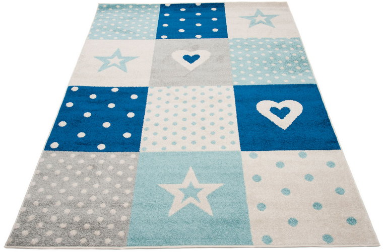 Niebieski dywan do pokoju dziecięcego - Caso 4X