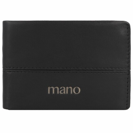 mano Don Romeo Wallet RFID Leather 10,5 cm schwarz