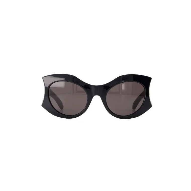 Czarne okulary z tkaniny Balenciaga