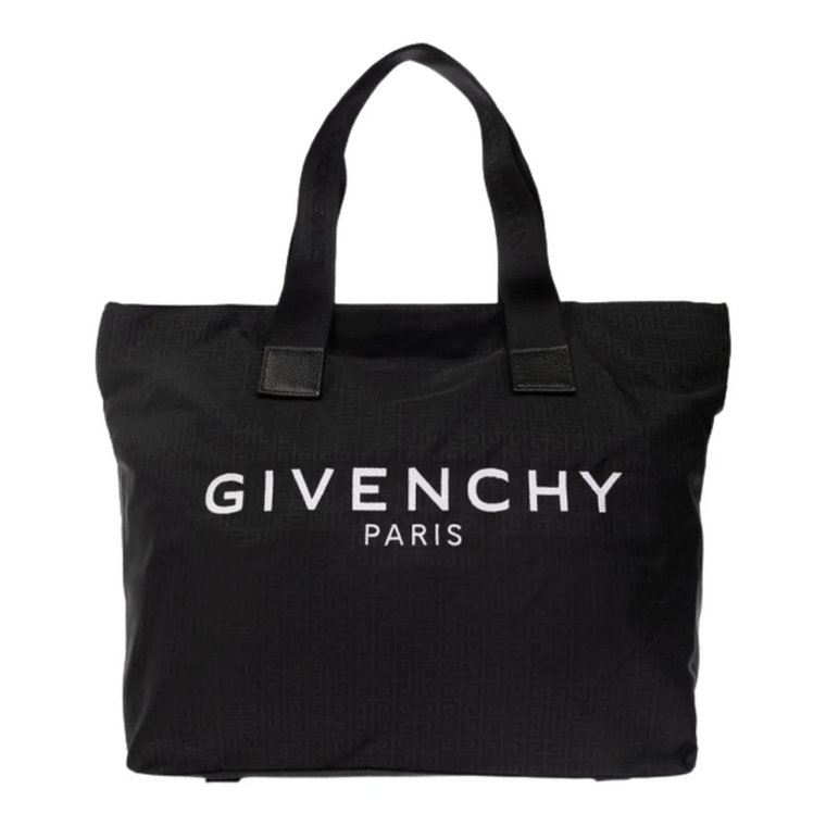 Czarna torba na pieluchy z monogramem i nadrukiem logo Givenchy