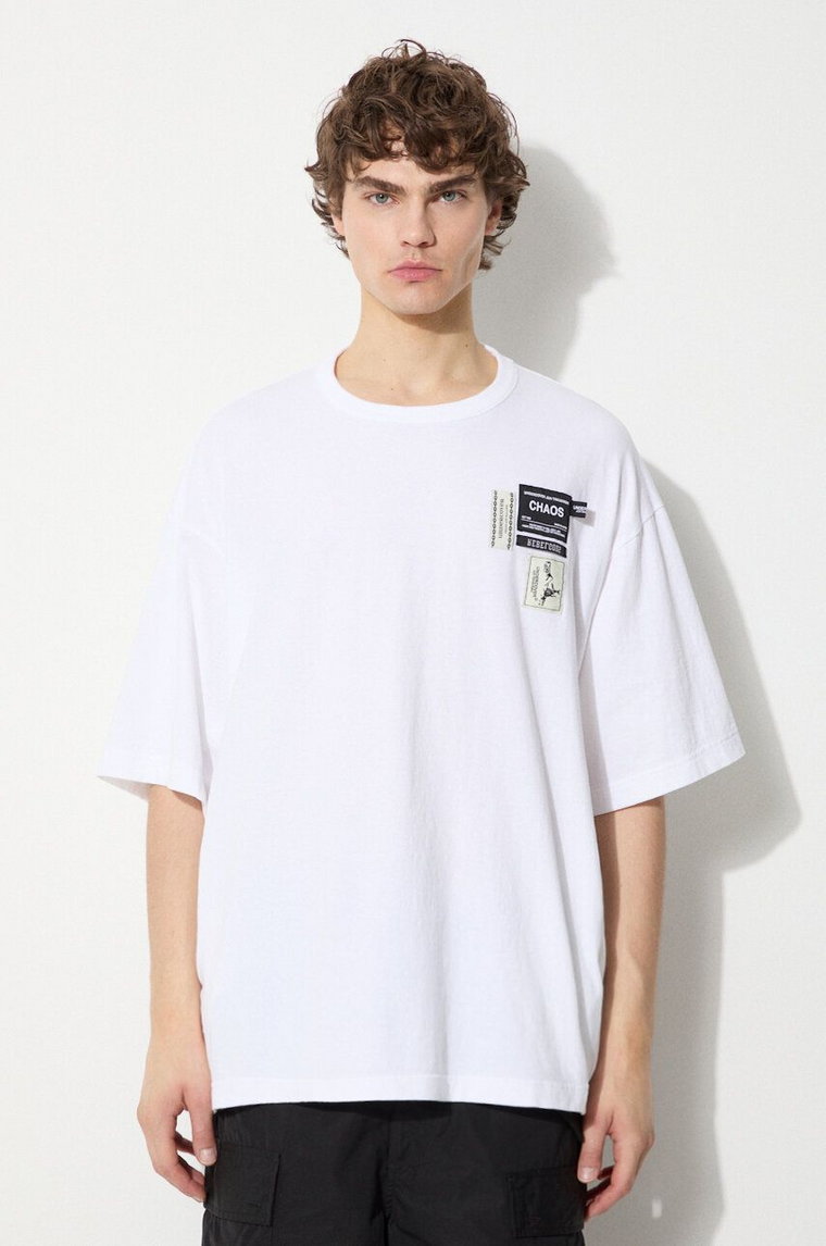 Undercover t-shirt bawełniany Tee męski kolor biały z aplikacją UC1D4807.4