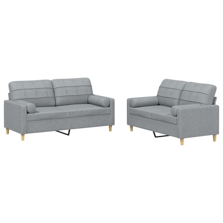 Sofa wypoczynkowa jasnoszara 2-osobowa 138x77x80 c