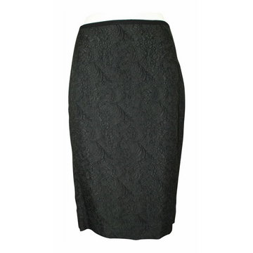 Erdem Pre-owned, Jacquard Pencil Skirt With Golden Zipper -Pre Owned Condition Czarny, female,
