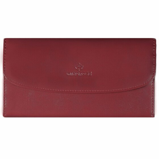 Windrose Merino Jewellery Roll Leather 20 cm rot