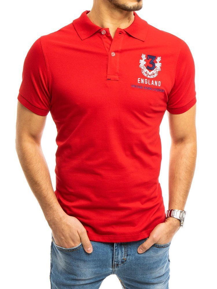 Koszulka polo męska czerwona Dstreet PX0357