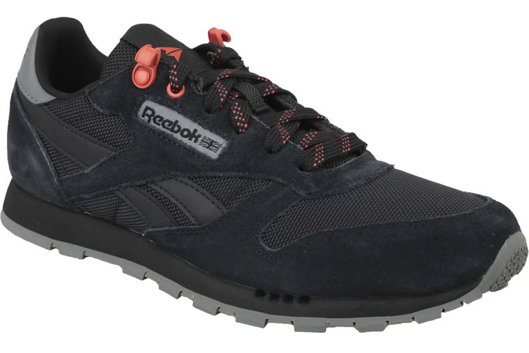 Reebok Classic Leather CN4705, Dla dziewczynki, Czarne, buty sneakers, skóra zamszowa, rozmiar: 36,5