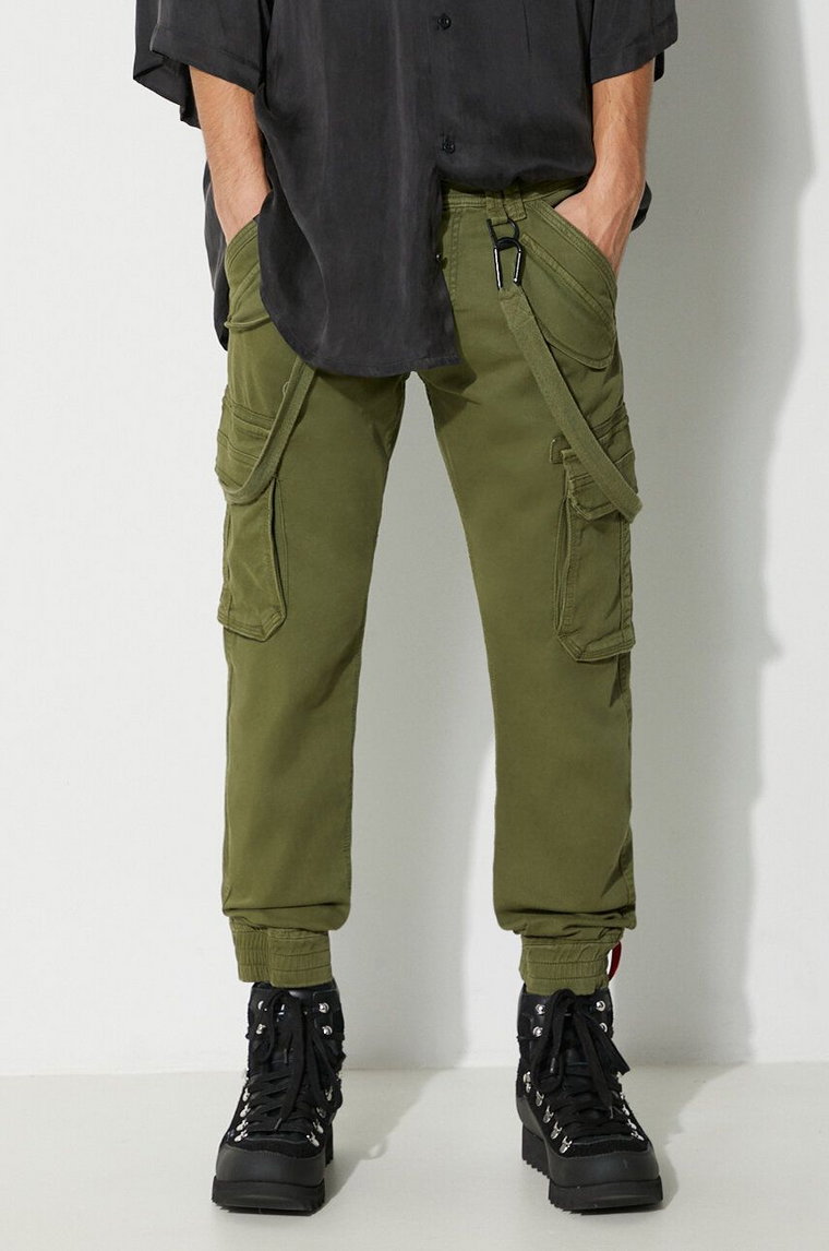 Alpha Industries spodnie Utility Pant męskie kolor zielony w fasonie cargo