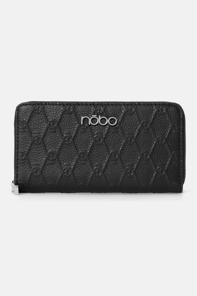 Czarny portfel Nobo z monogramem