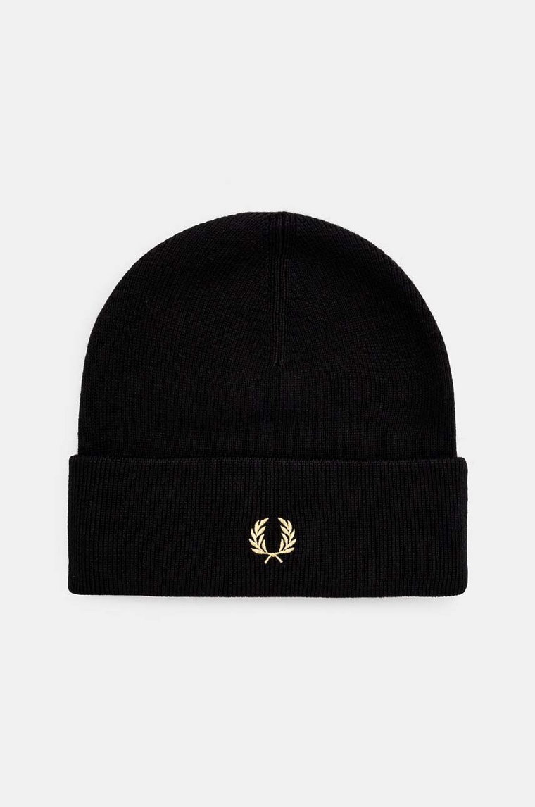 Fred Perry czapka Classic Beanie kolor czarny  C8161.157