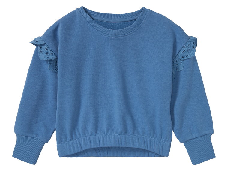 lupilu Bluza dresowa dziewczęca z bawełną (98/104, Niebieski)