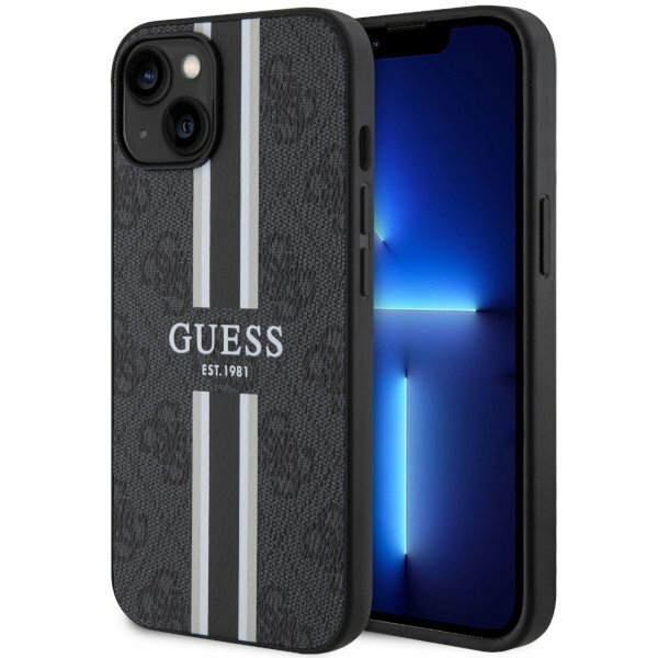 Guess GUHMP14MP4RPSK iPhone 14 Plus 6,7" czarny/black hardcase 4G Printed Stripes MagSafe