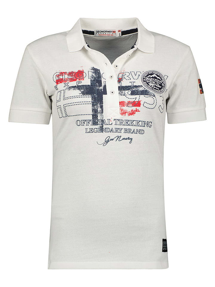 Geographical Norway Koszulka polo "Kerry" w kolorze białym