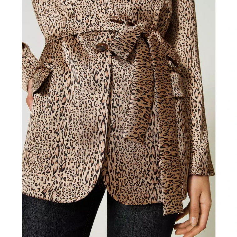 Animal Print Blazer Kurtka - 40 Twinset