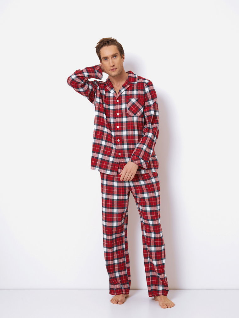 Piżama (koszula + spodnie) Aruelle Michael pajama long M Czerwona (5905616145273). Piżamy męskie