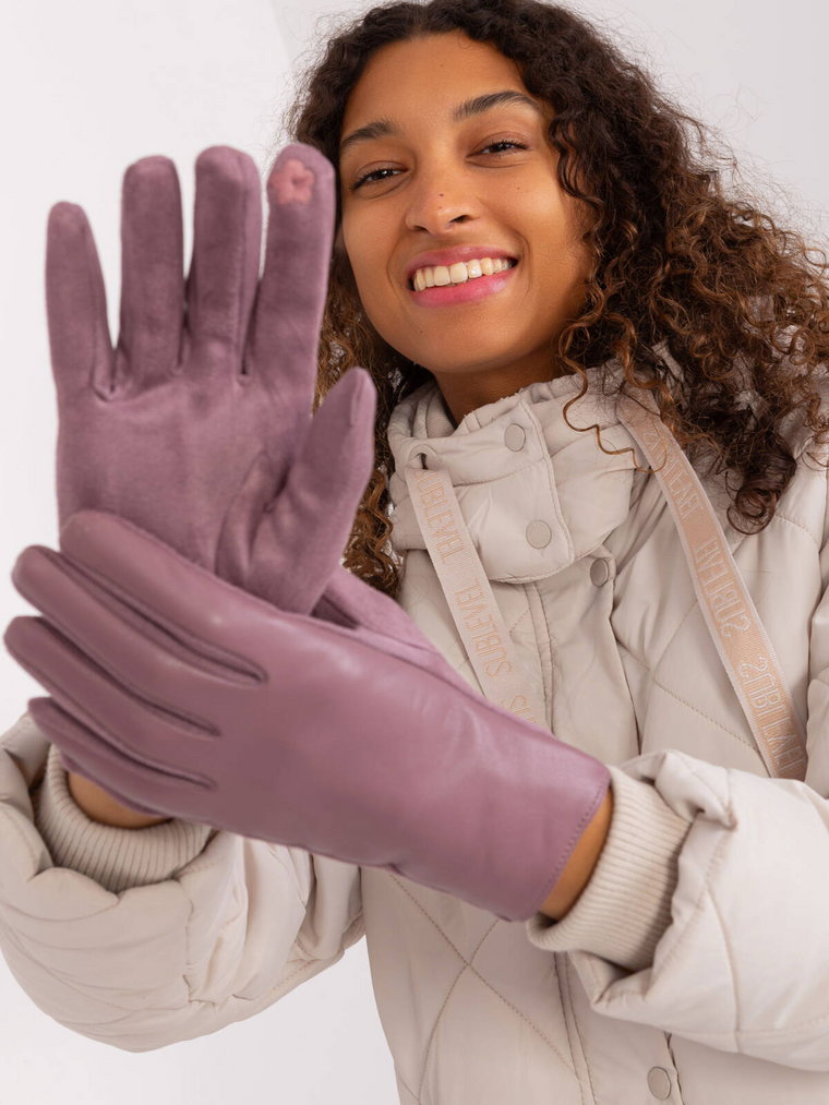 Rękawiczki fioletowy ocieplenie